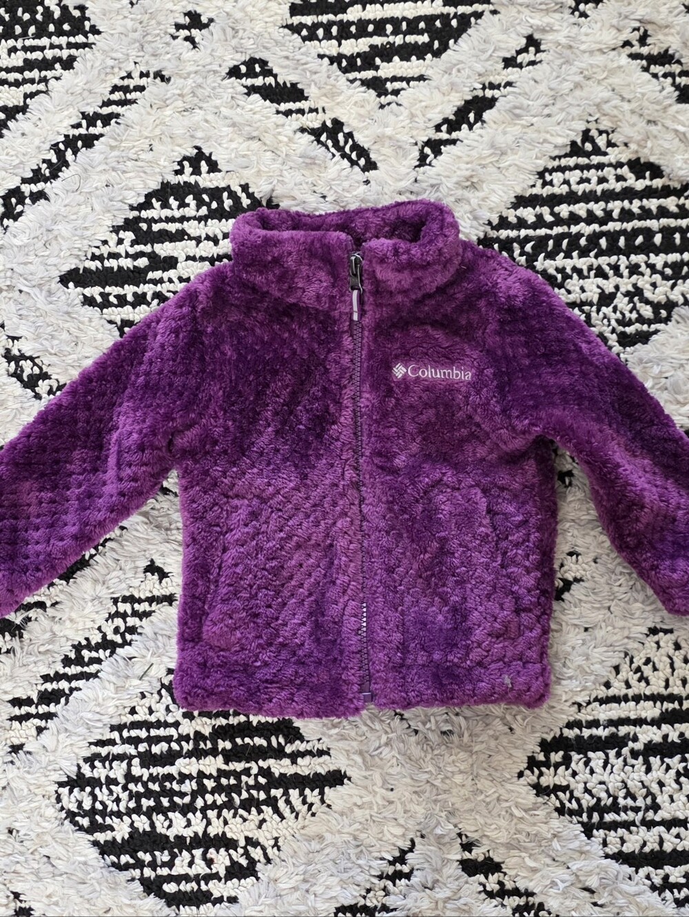 Columbia Baby Girls Purple Fleece Zip Up Long Sleeve Jacket 6-12 mos.